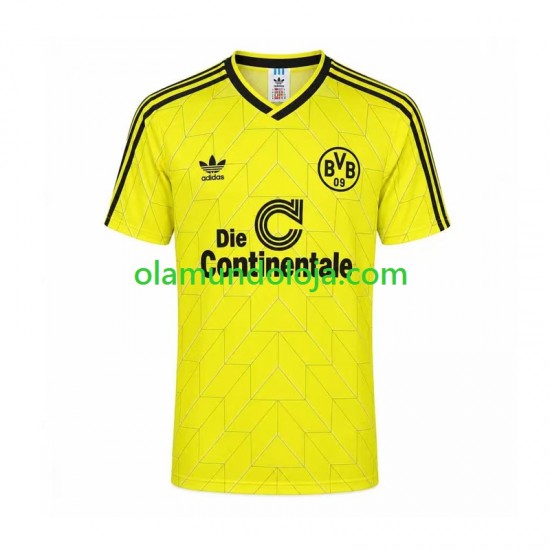Camisola Borussia Dortmund Retro Homem Equipamento Primeiro 1998 Manga Curta